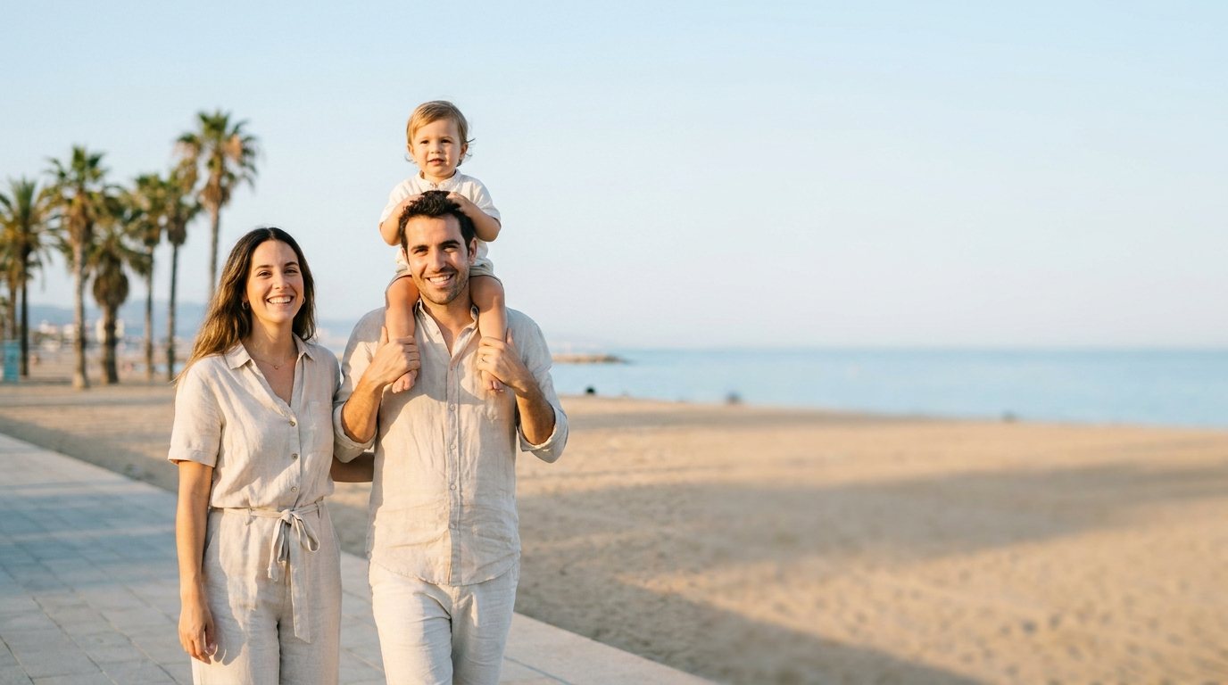 Familia tranquila con su seguro de vida